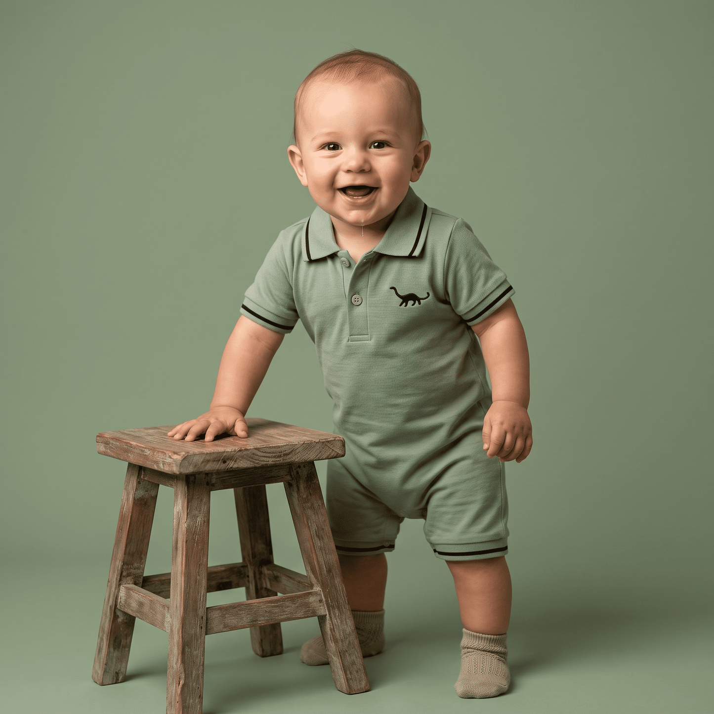 Pelele Polo Dinosaurio para Bebé Niño | Lunyna