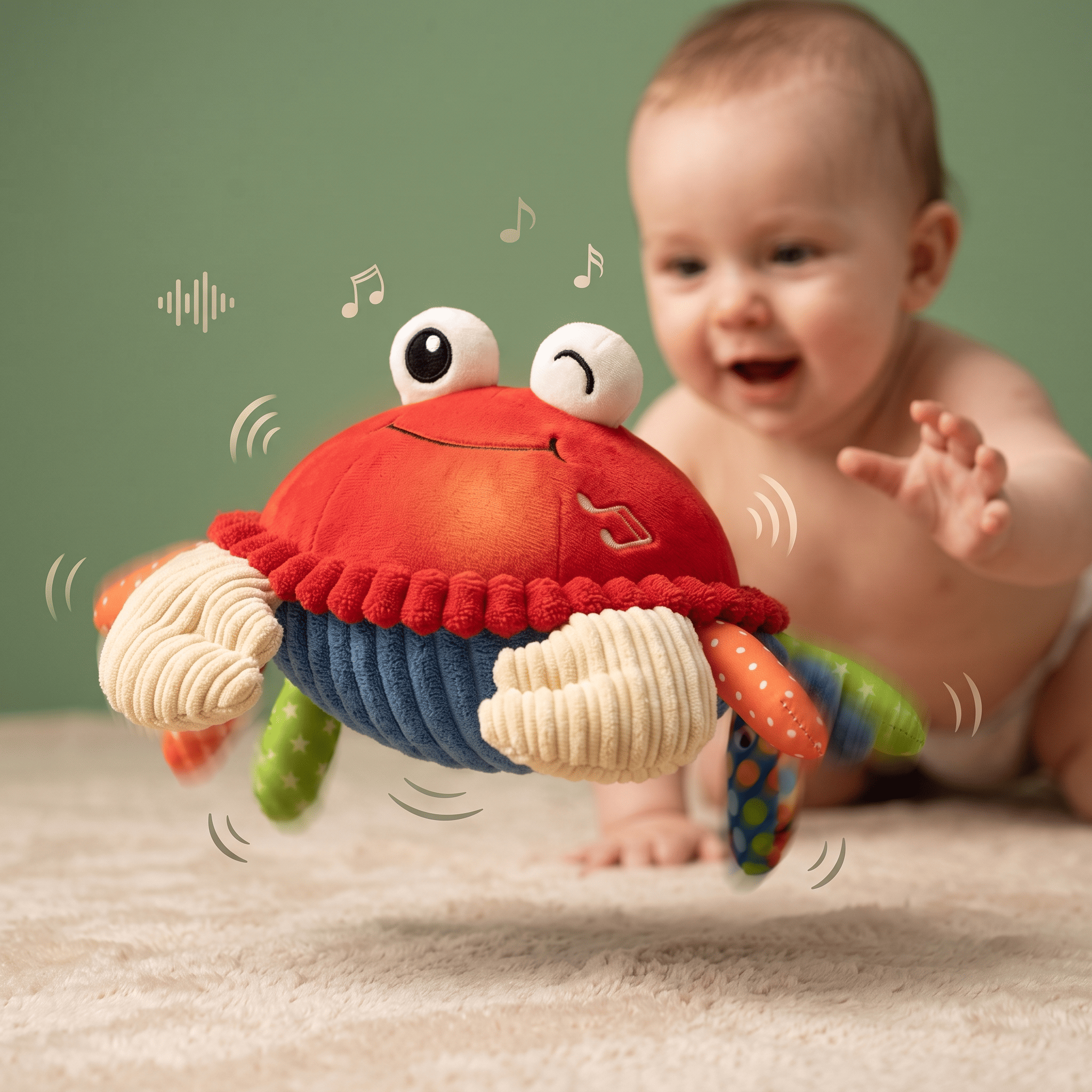 Cangrejo Musical Interactivo con 48 Canciones | Lunyna